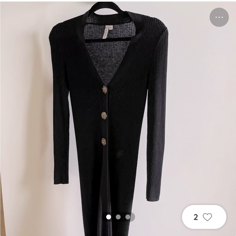 Long cardigan long sleeve with buttons